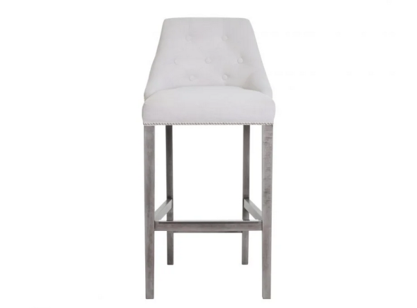 Gepolsterter Hocker im Chesterfield Look mit Rückenlehne - artigo.at